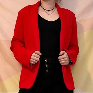 Red Tommy Hilfiger Knit Blazer